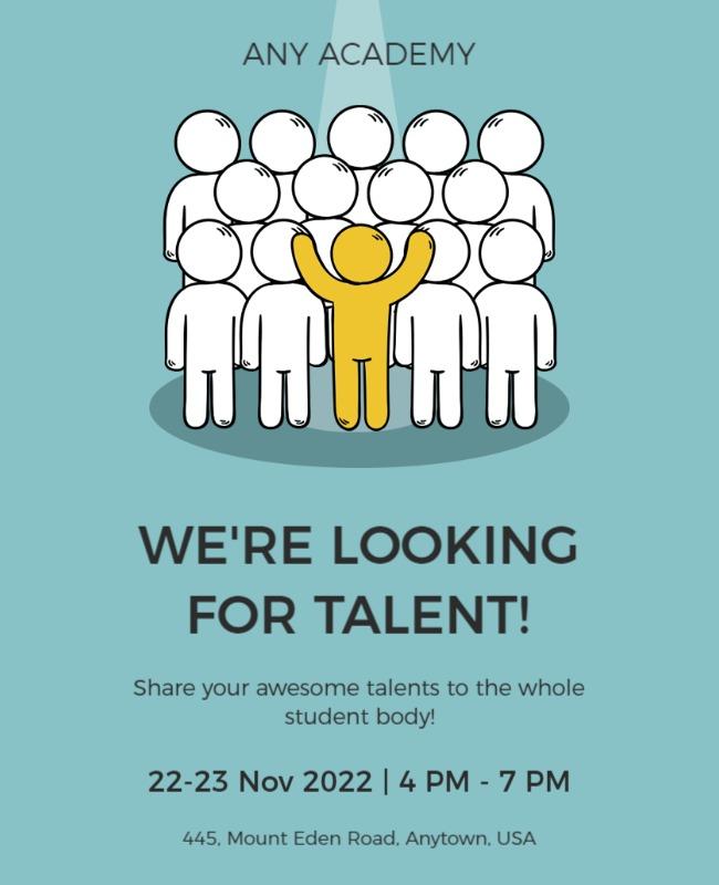 Student Talent Search Event Flyer Template