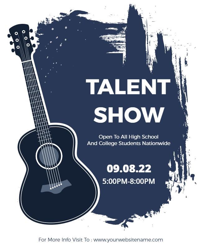 Student Talent Show Announcement Flyer Template