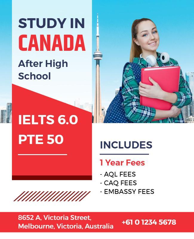 Study in Canada Education Opportunity Flyer Template