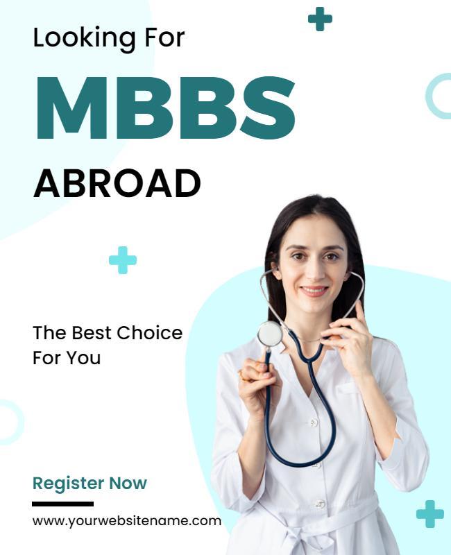 Study Mbbs Abroad Educational Program Flyer Template