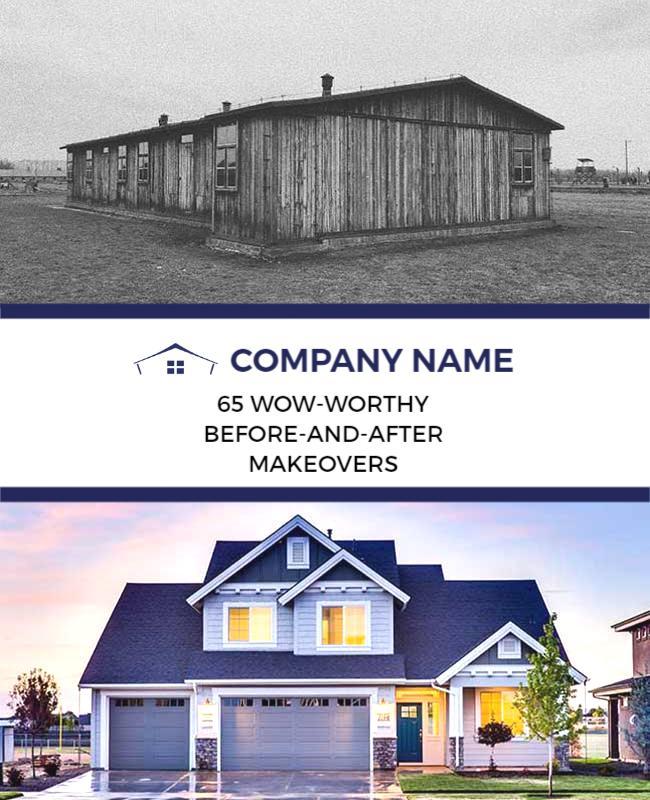 Stunning Before-and-After Home Makeover Transformation Poster Template