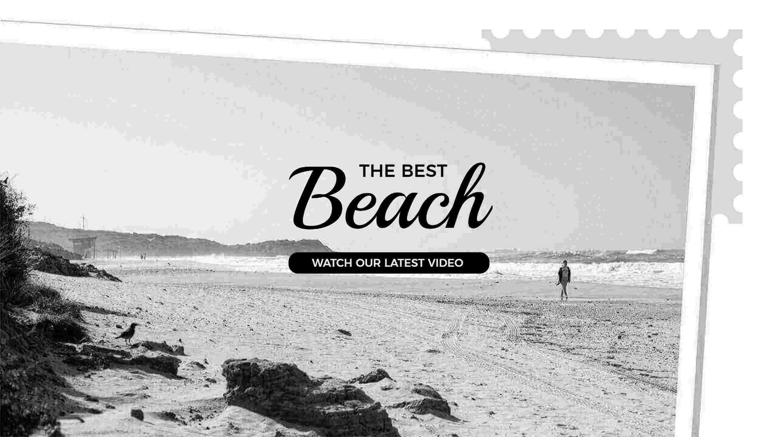 Stunning Black and White Beach Scene for YouTube Banner Template