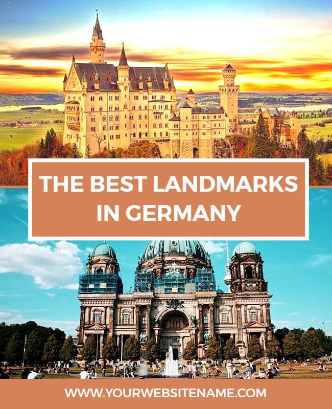 Stunning Scenic Germany Landmarks Travel Guide Poster Template