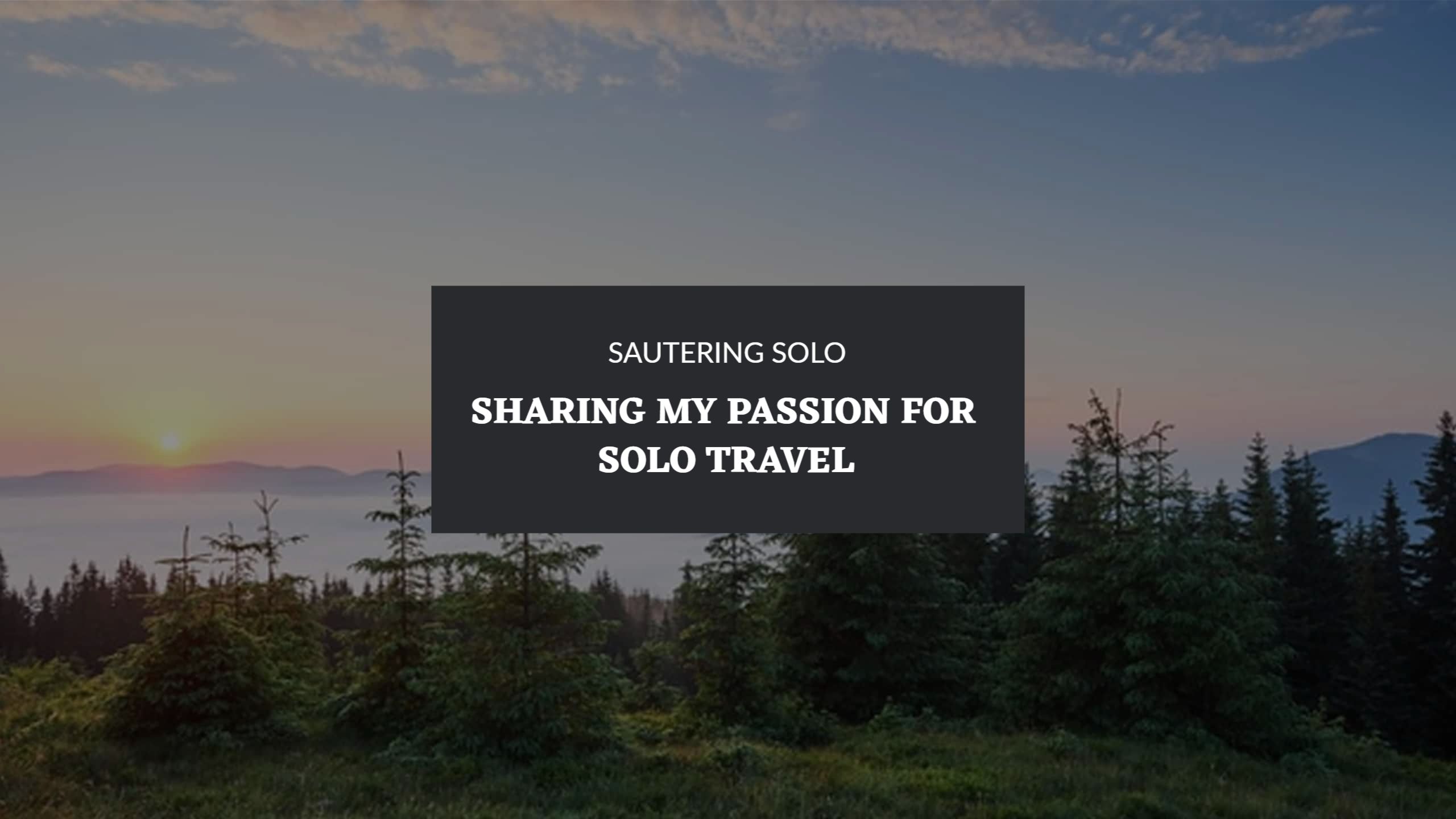 Stunning Sunset Over Forest Heights for Solo Travel YouTube Banner Template