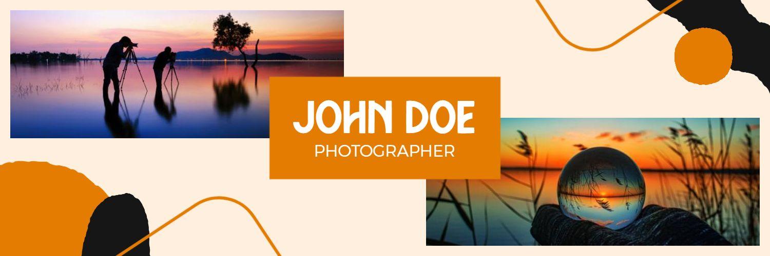 Stunning Sunset Photography with Bold Orange Accent Twitter Banner Template