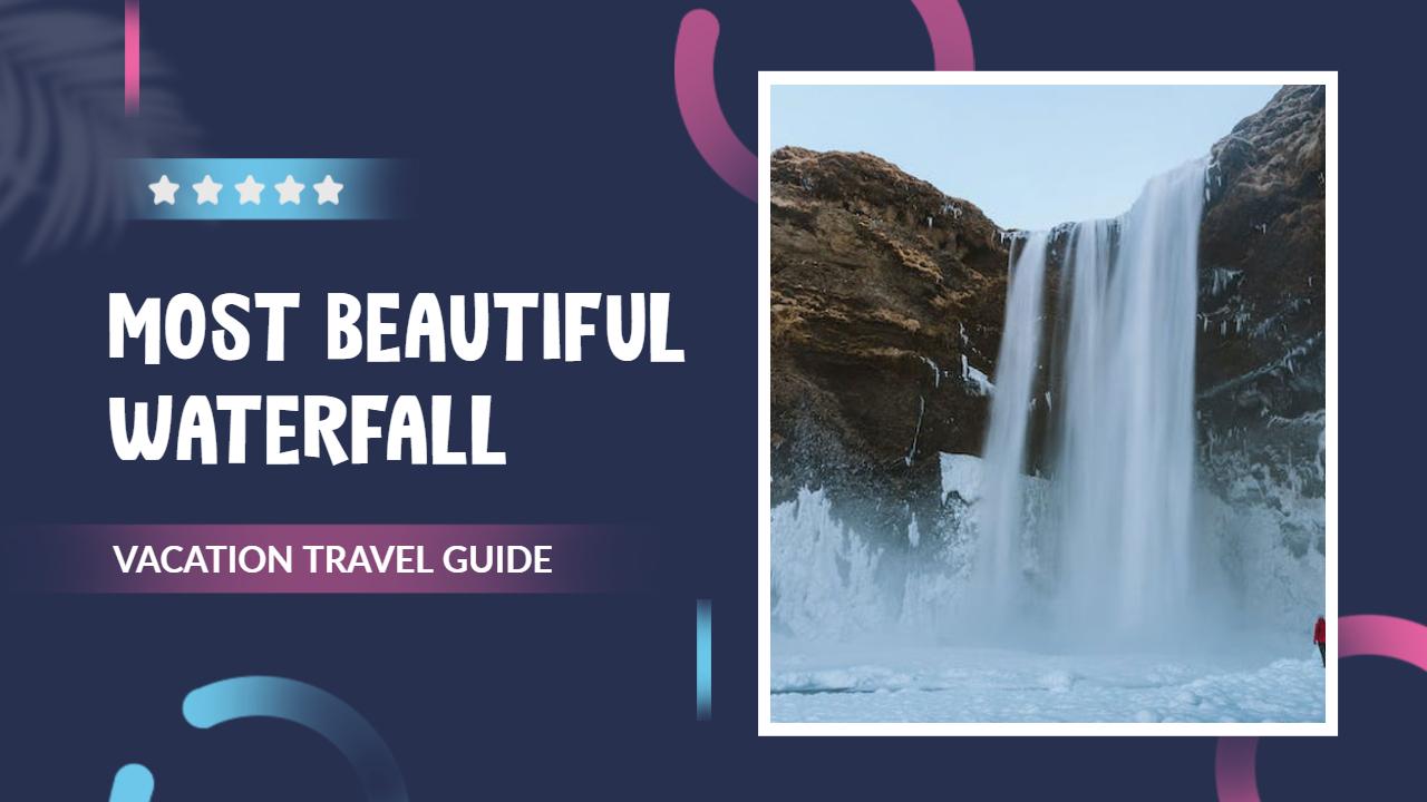 Stunning Waterfall Adventure Vacation Travel Guide YouTube Thumbnail Template