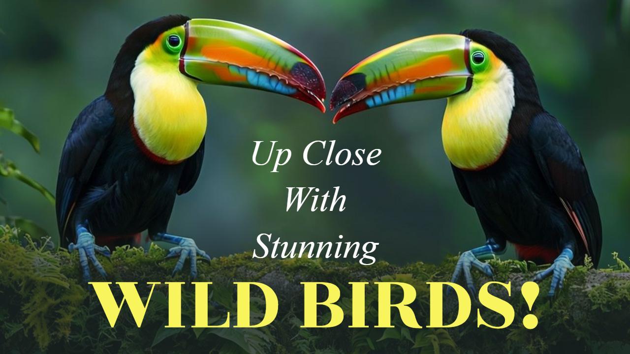 Stunning Wild Birds Close-Up Nature Trending YouTube Thumbnail Template