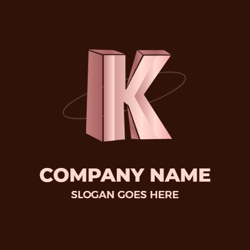 Stylish 3D K Letter Design for Modern Branding Logo Template