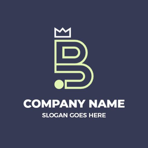 Stylish B Letter Design with Modern Crown Accents Logo Template