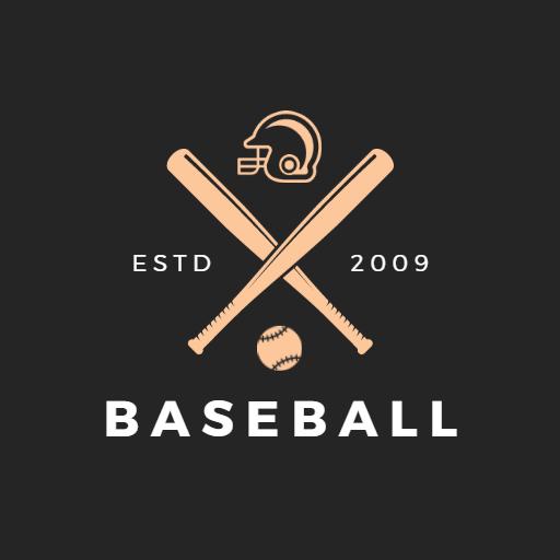 Stylish Baseball Logo Featuring Bats and a Ball Design Logo Template