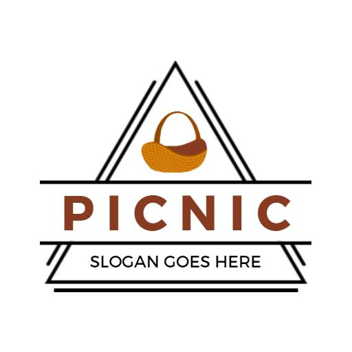 Stylish Basket Design Showcasing Outdoor Picnic Experience Logo Template