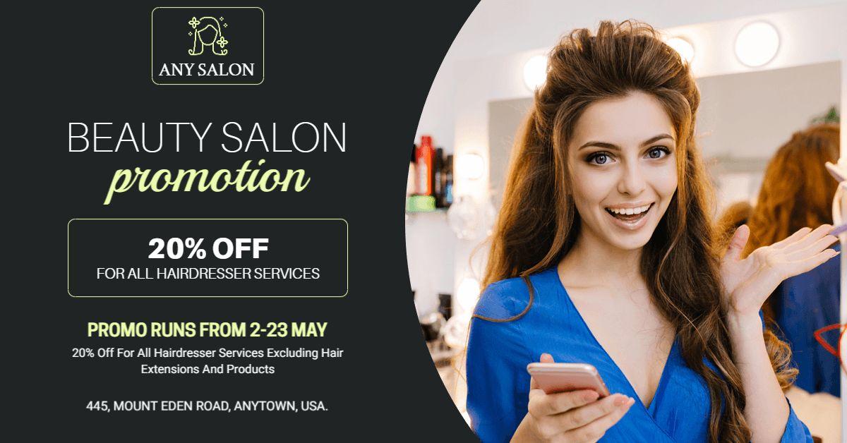 Stylish Beauty Promotion with Elegant Script on Dark Background Banner Template