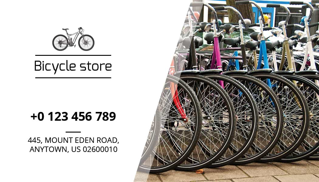 Stylish Bicycle Store Modern Visiting Card Template