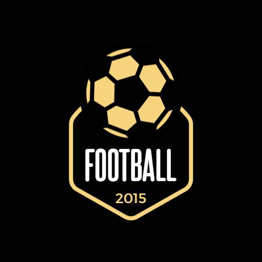 Stylish Black and Gold Football Badge Design Logo Template