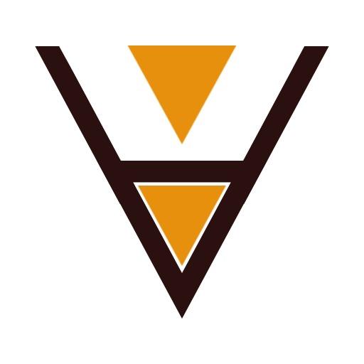 Stylish Black and Orange V Letter Design Logo Template