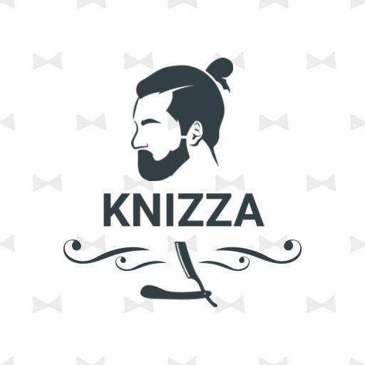 Stylish Black and White Barber Shop Emblem Featuring Scissors Logo Template