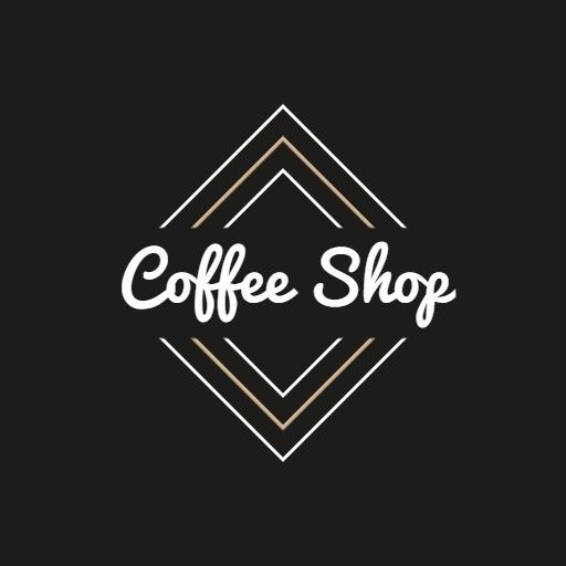 Stylish Black and White Design for Coffee Shop Logo Template