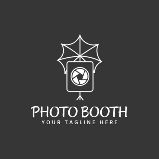 Stylish Black and White Design for Photo Booth Events Logo Template