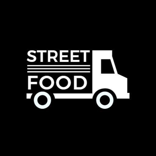 Stylish Black and White Design for Street Food Logo Template