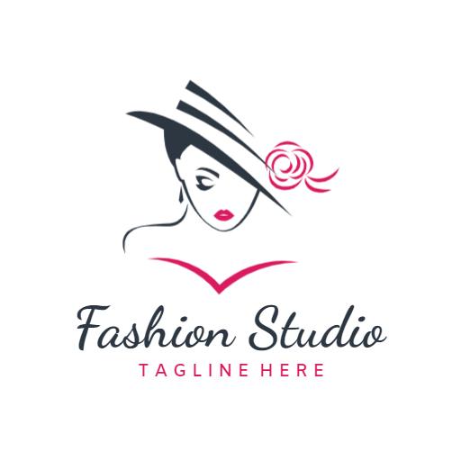 Stylish Black and White Elegance in Fashion Studio Logo Template