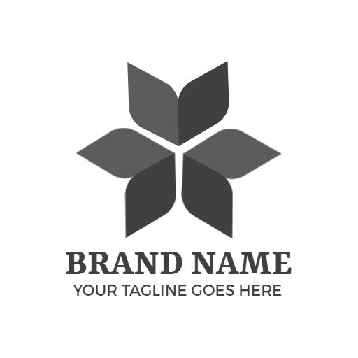 Stylish Black and White Flower Design for Your Brand Logo Template