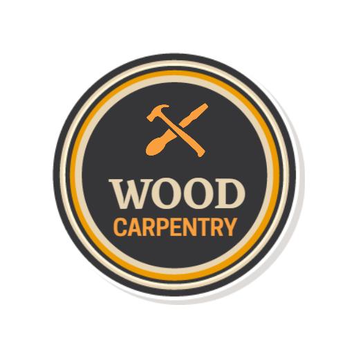 Stylish Black and Yellow Logo Showcasing Wood Carpentry Logo Template