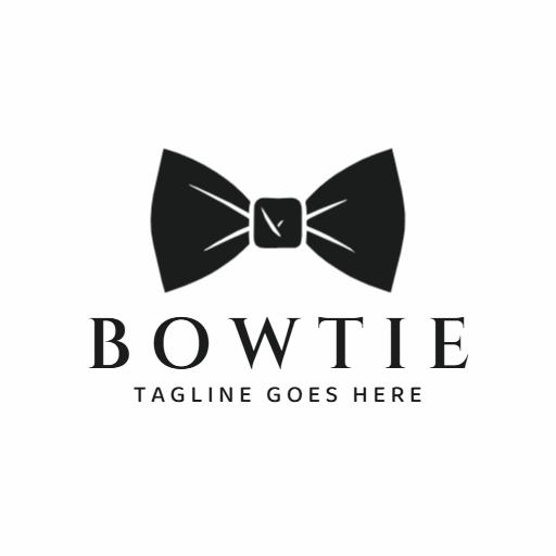 Stylish Black Bowtie Design Showcasing Elegant Fashion Logo Template