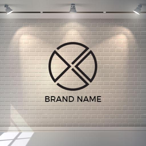 Stylish Black Geometric Pattern for Modern Mockup Logo Template