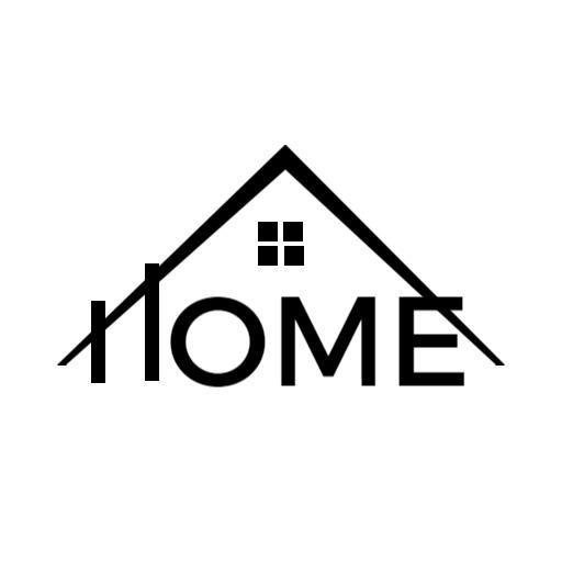 Stylish Black Home Design Representing Real Estate Sector Logo Template
