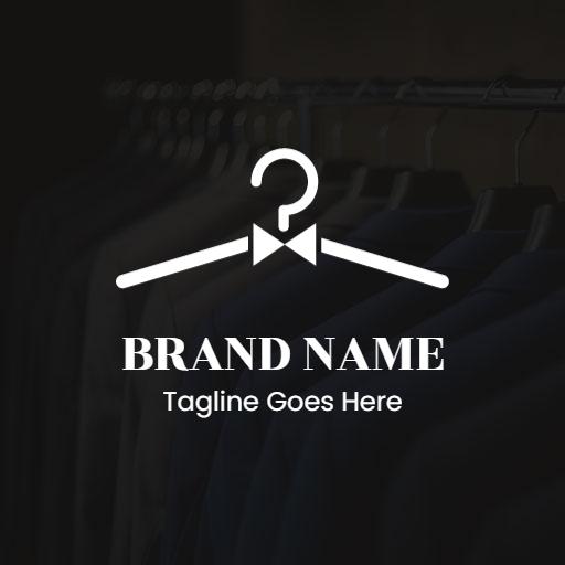 Stylish Black Minimalist Design for Clothing Brand Logo Template