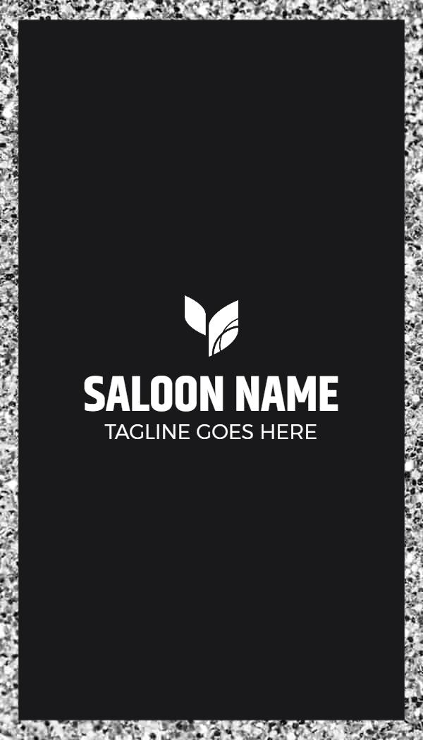 Stylish Black Salon Business Card Template