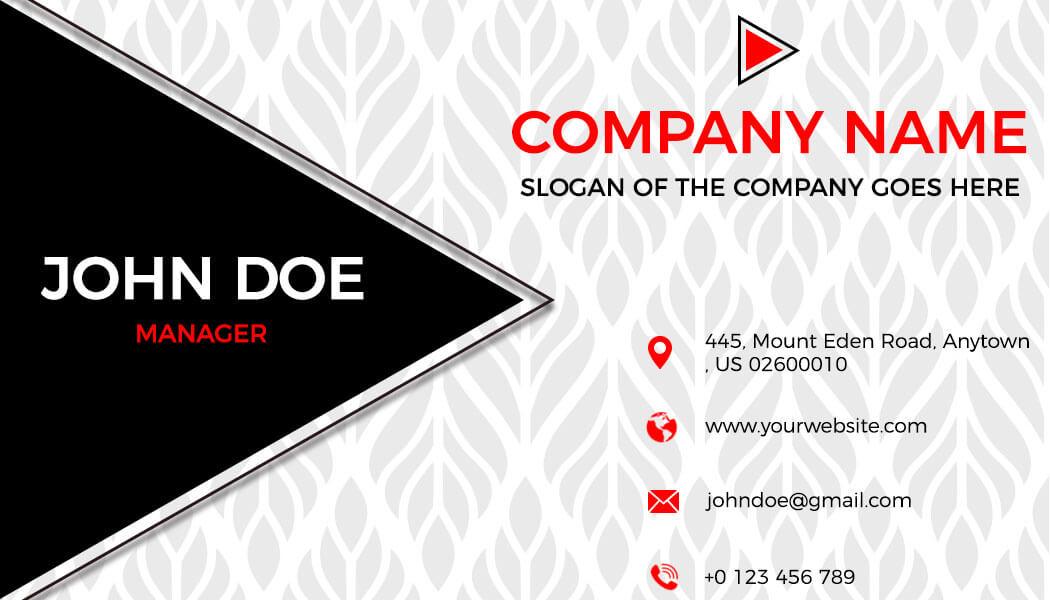 Stylish Black White Corporate Manager Business Card Template