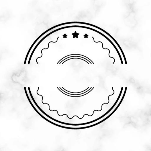 Stylish Blank Circle Design with Decorative Elements Logo Template