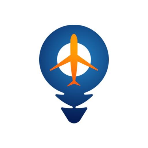 Stylish Blue Airplane Design for Travelling Adventures Logo Template