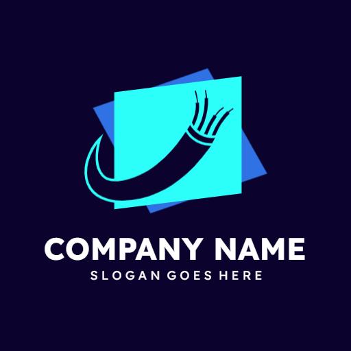 Stylish Blue and Teal Design Showcasing Wiring Solutions Logo Template