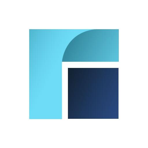 Stylish Blue and Teal Square Design for Modern Business Logo Template