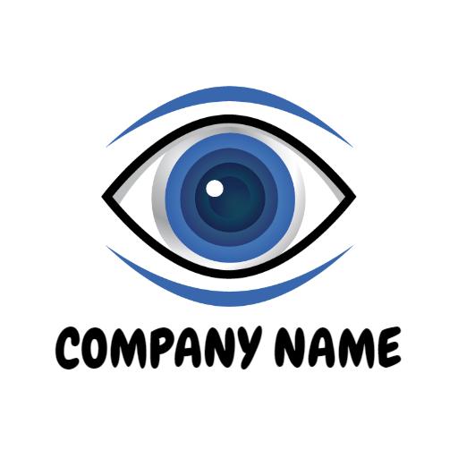 Stylish Blue and White Eye Design for Vision Logo Template