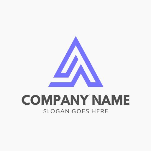 Stylish Blue and White Geometric Design for Company Logo Template