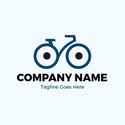 Stylish Blue Bicycle Design for Cycling Enthusiasts Logo Template