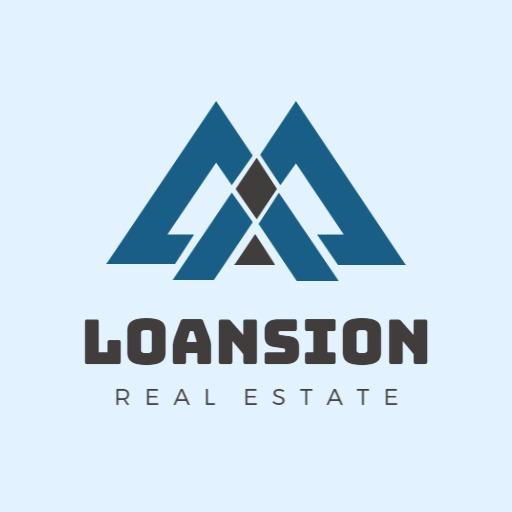 Stylish Blue Geometric Design for Real Estate Logo Template