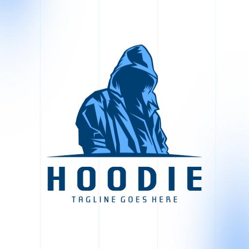 Stylish Blue Hoodie Design Perfect for Streetwear Fashion Logo Template