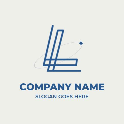 Stylish Blue L Letter Design for Modern Branding Logo Template