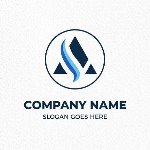 Stylish Blue Letter A Design for Modern Branding Logo Template