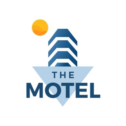 Stylish Blue Motel Design with Sunny Vibes Logo Template
