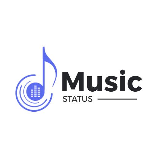Stylish Blue Music Note Design Representing Music Status Logo Template
