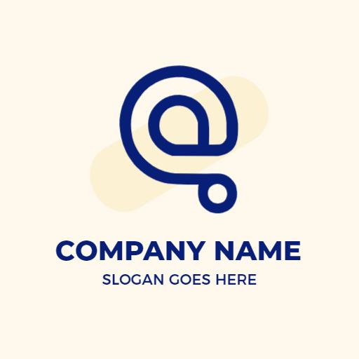 Stylish Blue Q Letter Design for Modern Branding Logo Template