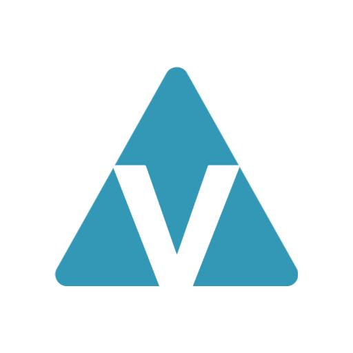 Stylish Blue Triangle Featuring Alphabet Letter Design Logo Template