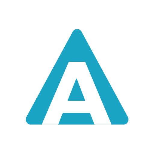 Stylish Blue Triangle Featuring Bold Alphabet A Logo Template