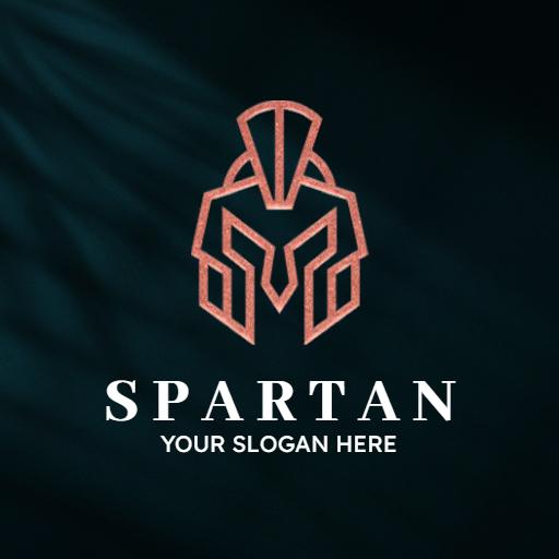 Stylish Bronze Spartan Helmet Design for Modern Branding Logo Template