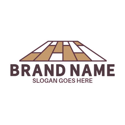 Stylish Brown and Beige Tile Design for Interior Spaces Logo Template
